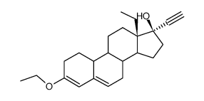 13β-Ethyl-3-ethoxy-17α-ethinylgona-3,5-dien-17β-ol结构式