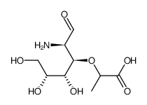 2-amino-2-deoxy-3-O-(1-carboxyethyl)-D-glucose结构式