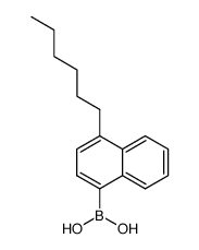 (4-hexylnaphthalen-1-yl)boronic acid结构式