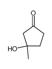 3-hydroxy-3-methylcyclopentan-1-one结构式