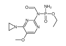 P-(1-Aziridinyl)-N-[(5-methoxy-2-pyrimidinyl)carbamoyl]phosphonamidic acid ethyl ester structure