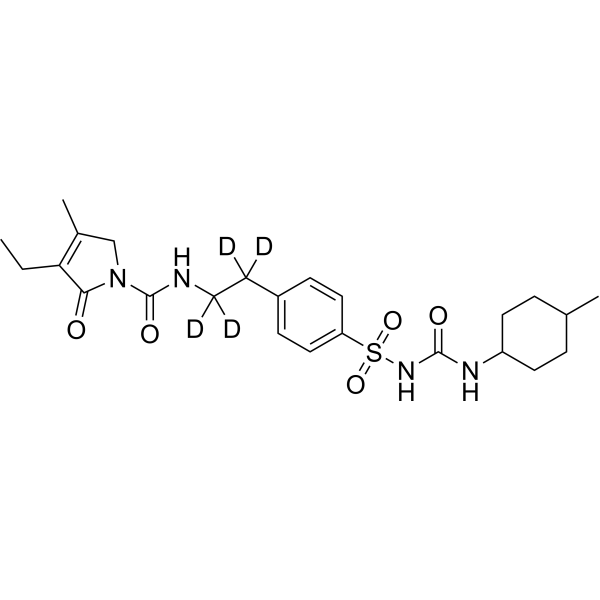 Glimepiride-d4(phenylethyl-α,α,β,β-d4)(cis/trans)结构式