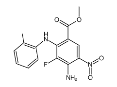 4-Amino-3-fluoro-5-nitro-2-o-tolylamino-benzoic acid methyl ester结构式