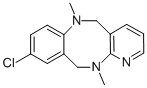 9-chloro-6,12-dimethyl-5,6,11,12-tetrahydro-1,6,12-triaza-dibenzo[a,e]cyclooctene structure