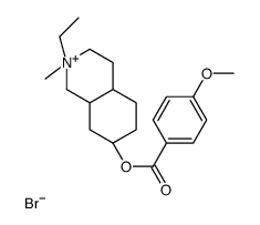 Isoquinolium, 1,2,3,4,4a-alpha,5,6,7,8,8a-beta-decahydro-2-ethyl-7-alp ha-hydroxy-2-methyl-, bromide, p-anisate结构式
