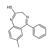 7-methyl-5-phenyl-1,3-dihydro-1,4-benzodiazepine-2-thione结构式
