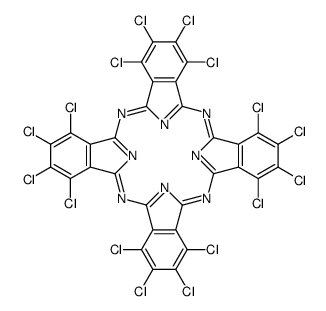 1,2,3,4,8,9,10,11,15,16,17,18,22,23,24,25-hexadecachloro-29H,31H-phthalocyanine Structure