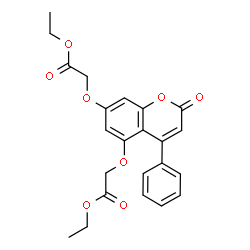 ethyl {[5-(2-ethoxy-2-oxoethoxy)-2-oxo-4-phenyl-2H-chromen-7-yl]oxy}acetate Structure