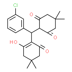 2-[(3-chlorophenyl)(2-hydroxy-4,4-dimethyl-6-oxocyclohex-1-en-1-yl)methyl]-5,5-dimethylcyclohexane-1,3-dione Structure