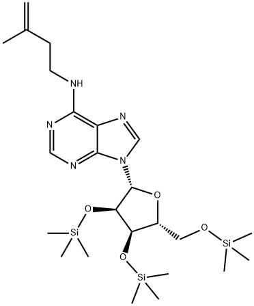 N-(3-Methyl-3-butenyl)-2'-O,3'-O,5'-O-tris(trimethylsilyl)adenosine structure