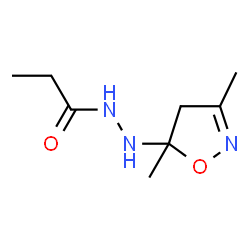 Propanoic acid,2-(4,5-dihydro-3,5-dimethyl-5-isoxazolyl)hydrazide structure