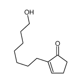 2-(7-hydroxyheptyl)cyclopent-2-en-1-one结构式