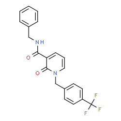 N-Benzyl-2-oxo-1-[4-(trifluoromethyl)benzyl]-1,2-dihydro-3-pyridinecarboxamide结构式