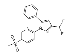 5-methylsulfonyl-2-[5-phenyl-3-difluoromethyl-1H-pyrazol-1-yl]pyridine Structure