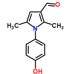 1-(4-HYDROXY-PHENYL)-2,5-DIMETHYL-1H-PYRROLE-3-CARBALDEHYDE structure