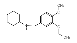 N-[(3-ethoxy-4-methoxyphenyl)methyl]cyclohexanamine结构式