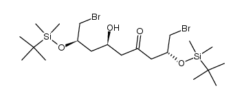 (2R,6R,8R)-1,9-dibromo-2,8-bis(tert-butyldimethylsilanyloxy)-6-hydroxynonan-4-one Structure