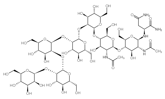 mannopentaose-di(n-acetyl-d-glucosamine)-asparagine结构式