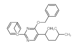 1-[2,4-bis(phenylmethoxy)pyrimidin-5-yl]-4-methyl-pentan-1-ol结构式