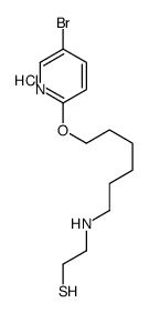 2-[6-(5-bromopyridin-2-yl)oxyhexylamino]ethanethiol,hydrochloride Structure