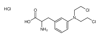 [2-[3-[bis(2-chloroethyl)amino]phenyl]-1-carboxyethyl]azanium,chloride Structure