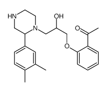 1-[2-[3-[2-(3,4-dimethylphenyl)piperazin-1-yl]-2-hydroxypropoxy]phenyl]ethanone Structure