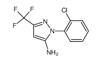 1-(2-chlorophenyl)-3-(trifluoromethyl)-1H-pyrazol-5-amine结构式