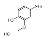 4-氨基-2-甲氧基苯酚盐酸盐结构式