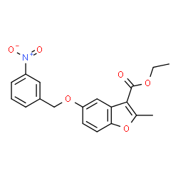 ethyl 2-methyl-5-((3-nitrobenzyl)oxy)benzofuran-3-carboxylate picture
