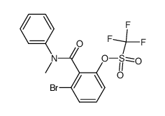 2-bromo-6-trifluoromethanesulfonyloxy-N-methylbenzanilide结构式