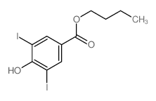 Benzoic acid,4-hydroxy-3,5-diiodo-, butyl ester结构式
