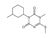 1-methyl-3-(3-methyl-cyclohexyl)-6-methylsulfanyl-1H-[1,3,5]triazine-2,4-dione结构式