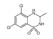 5,7-dichloro-3-methyl-3,4-dihydro-2H-benzo[e][1,2,4]thiadiazine 1,1-dioxide结构式