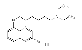 1,6-Hexanediamine,N6-(3-bromo-8-quinolinyl)-N1,N1-diethyl-, hydriodide (1:1) structure