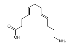 (4E,8E)-12-aminododeca-4,8-dienoic acid structure