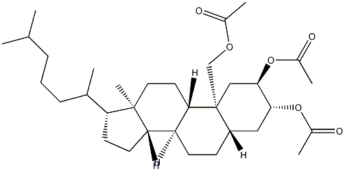 5α-Cholestane-2α,3β,19-triol triacetate结构式