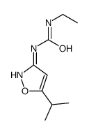 1-ethyl-3-(5-propan-2-yl-1,2-oxazol-3-yl)urea结构式