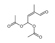 (E)-3-Formylbut-2-endiyl diacetate结构式