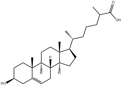 5-Cholestene-26-oic acid-3β-ol Structure