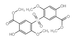 methyl 2-hydroxy-5-(4-hydroxy-2-methoxy-5-methoxycarbonyl-phenyl)sulfonyl-4-methoxy-benzoate结构式