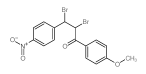 2,3-dibromo-1-(4-methoxyphenyl)-3-(4-nitrophenyl)propan-1-one结构式