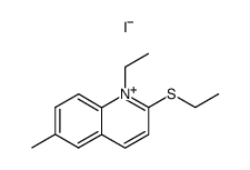 Quinolinium, 1-ethyl-2-(ethylthio)-6-methyl-, iodide structure