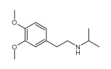2-(3,4-dimethoxyphenyl)-1-(isopropylamino)ethane结构式