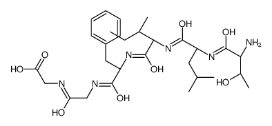 2-[[2-[[(2S)-2-[[(2S,3S)-2-[[(2S)-2-[[(2S,3R)-2-amino-3-hydroxybutanoyl]amino]-4-methylpentanoyl]amino]-3-methylpentanoyl]amino]-3-phenylpropanoyl]amino]acetyl]amino]acetic acid Structure