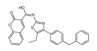 N-[4-(4-benzylphenyl)-5-ethyl-1,3-thiazol-2-yl]-2-oxochromene-3-carboxamide Structure