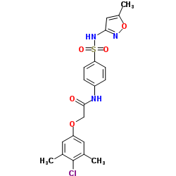 2-(4-Chloro-3,5-dimethylphenoxy)-N-{4-[(5-methyl-1,2-oxazol-3-yl)sulfamoyl]phenyl}acetamide结构式