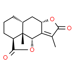 (4R)-2-Oxo-3,4aβ-dimethyl-4α-hydroxy-2,4,4a,5,6,7,8,8aβ,9,9aβ-decahydronaphtho[2,3-b]furan-5β-carboxylic acid lactone Structure