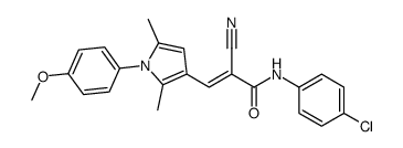 (Z)-N-(4-chlorophenyl)-2-cyano-3-[1-(4-methoxyphenyl)-2,5-dimethylpyrrol-3-yl]prop-2-enamide Structure