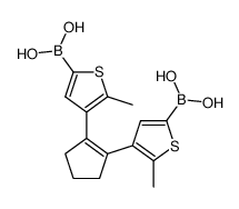 (4,4-(cyclopent-1-ene-1,2-diyl)bis(5-methylthiophene-4,2-diyl))diboronic acid structure