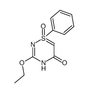 3-ethoxy-1-oxo-1-phenyl-4H-1λ6-[1,2,4]thiadiazin-5-one结构式